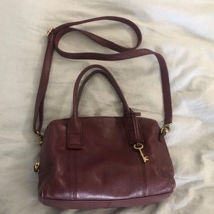 Raisin Leather Satchel - Fossil